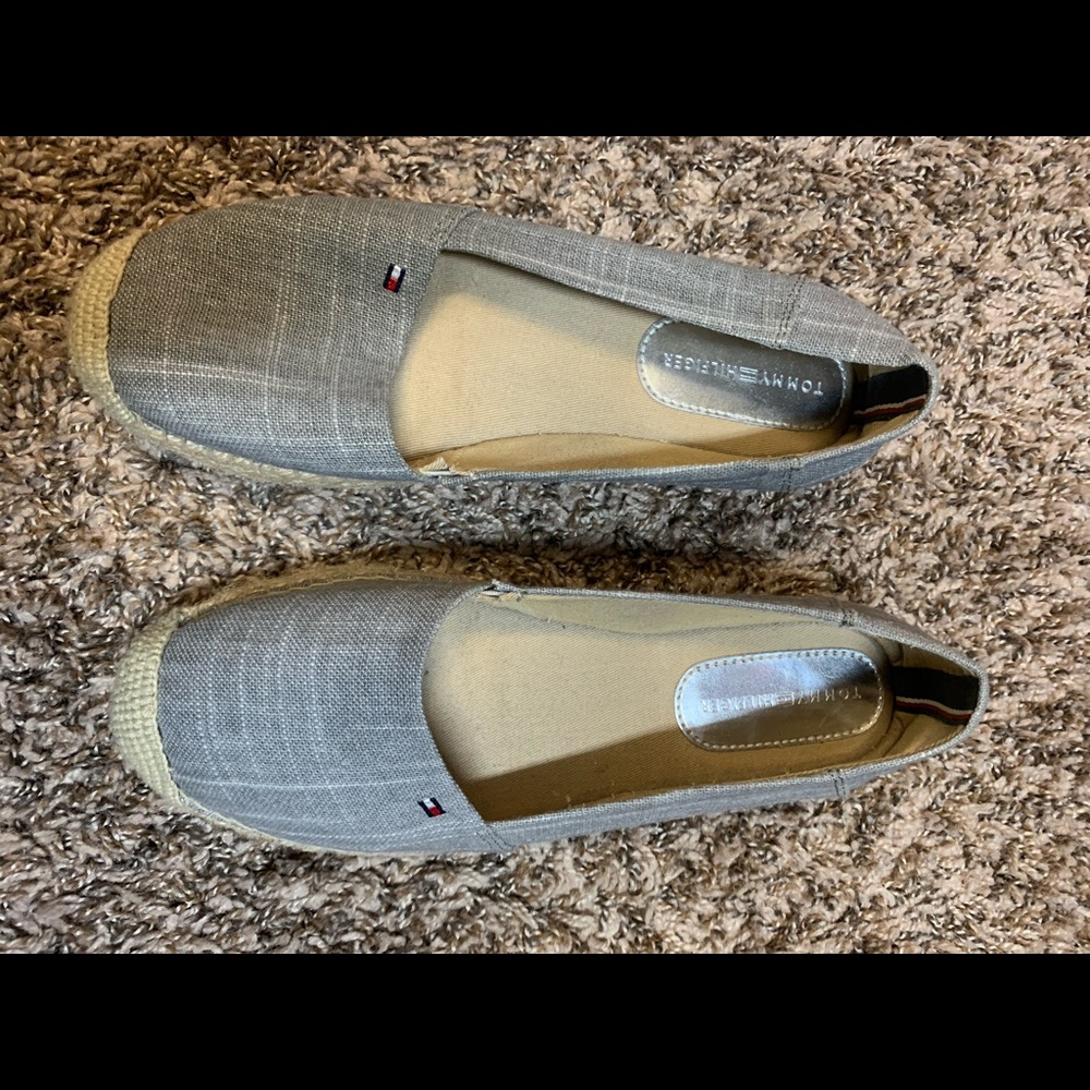 Tommy Hilfiger gray espadrilles, 6.5